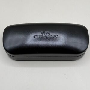 COACH Hard Shell Eyeglass Case With Logo / Color Black